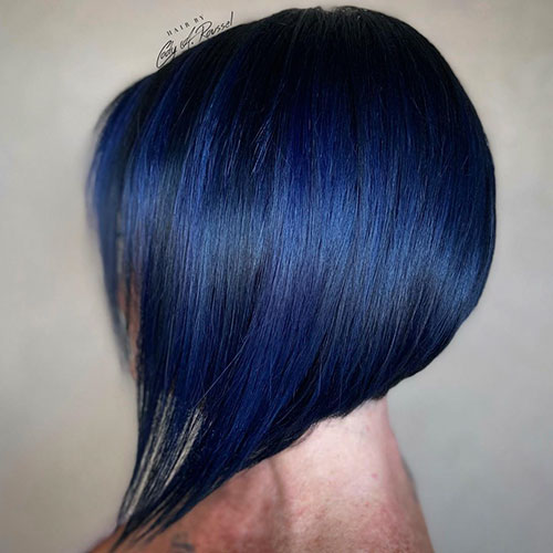 Medium Blue Hairstyles