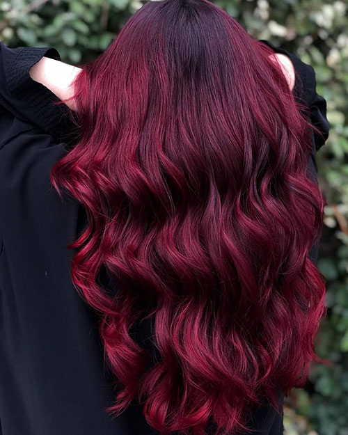 Medium Red Hairstyle