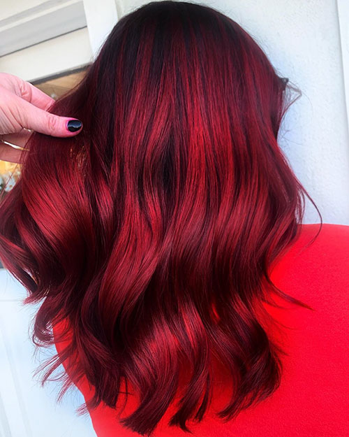 Medium Red Hairstyles