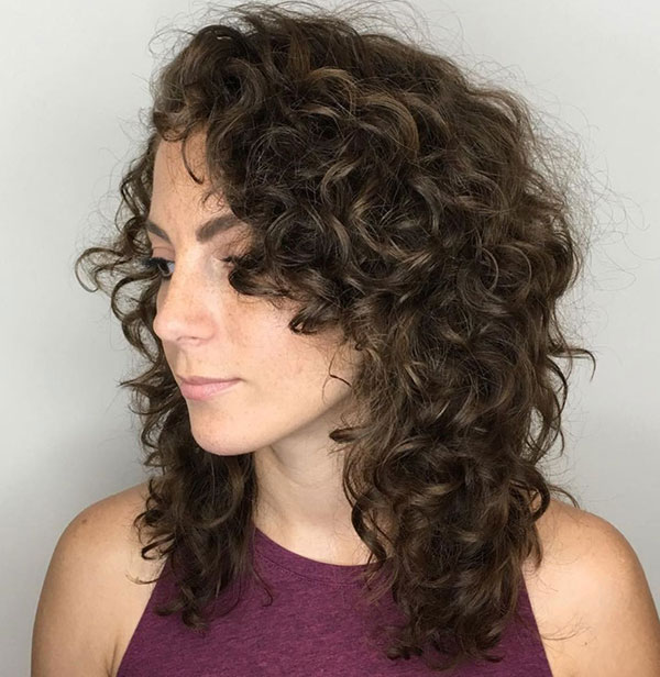 Mid Length Curly Hairstyle