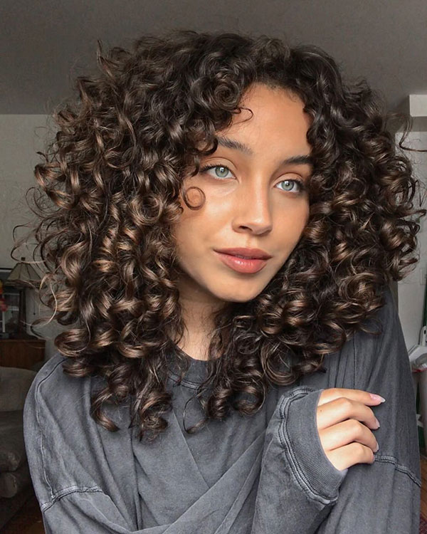 Curly Hair with Bangs